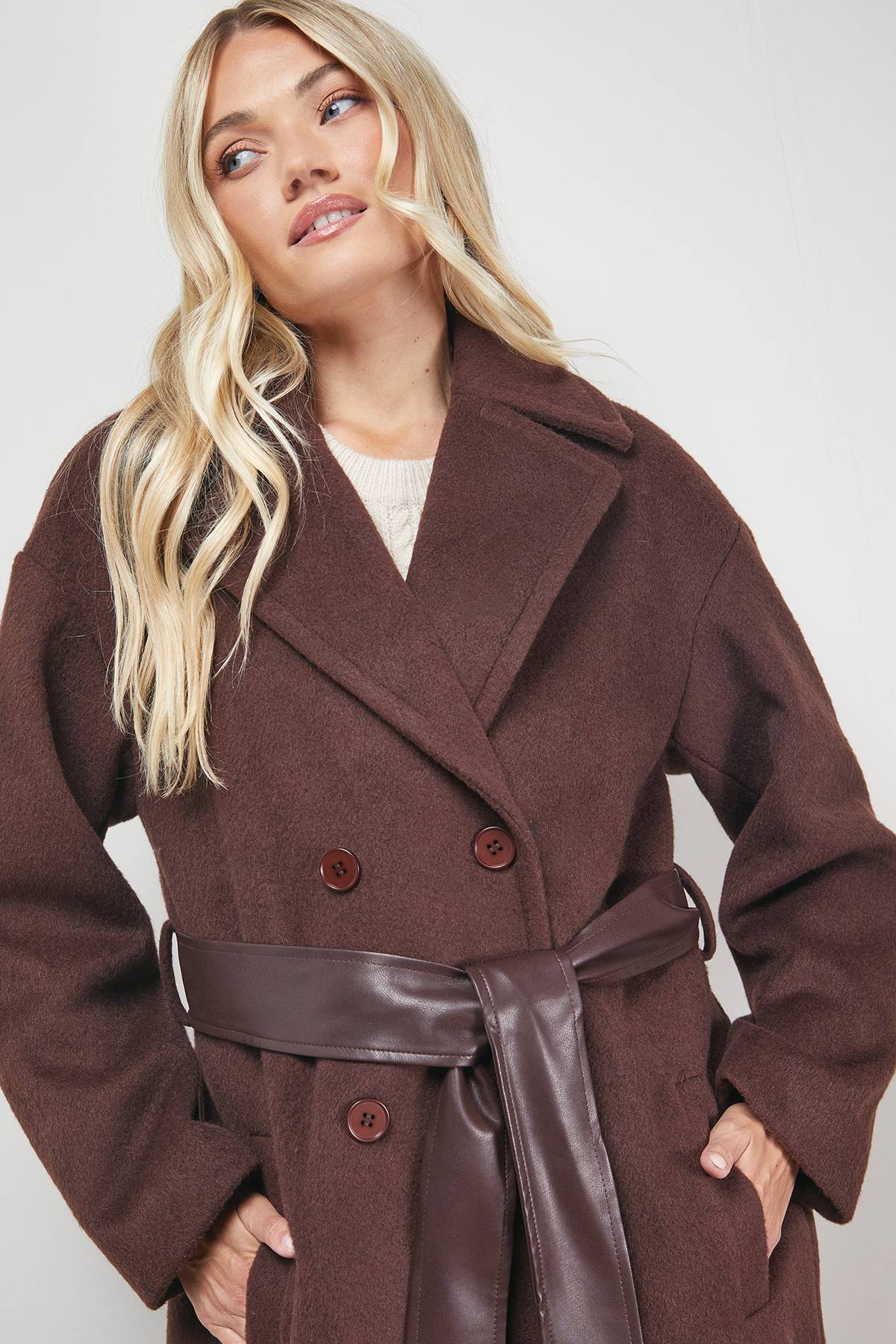 Oasis Manteau Maxi Ceinturé Décontracté