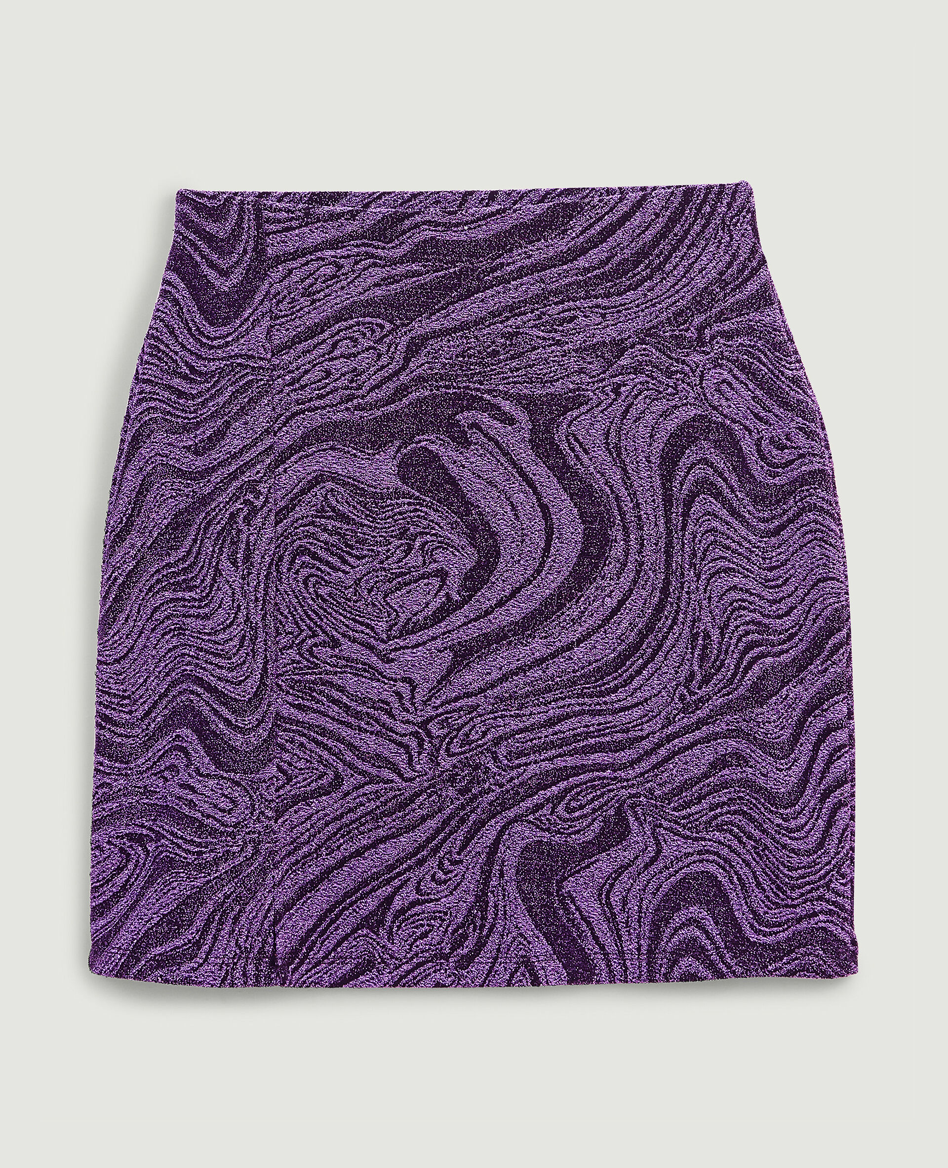 Jupe courte maille lurex - Violet