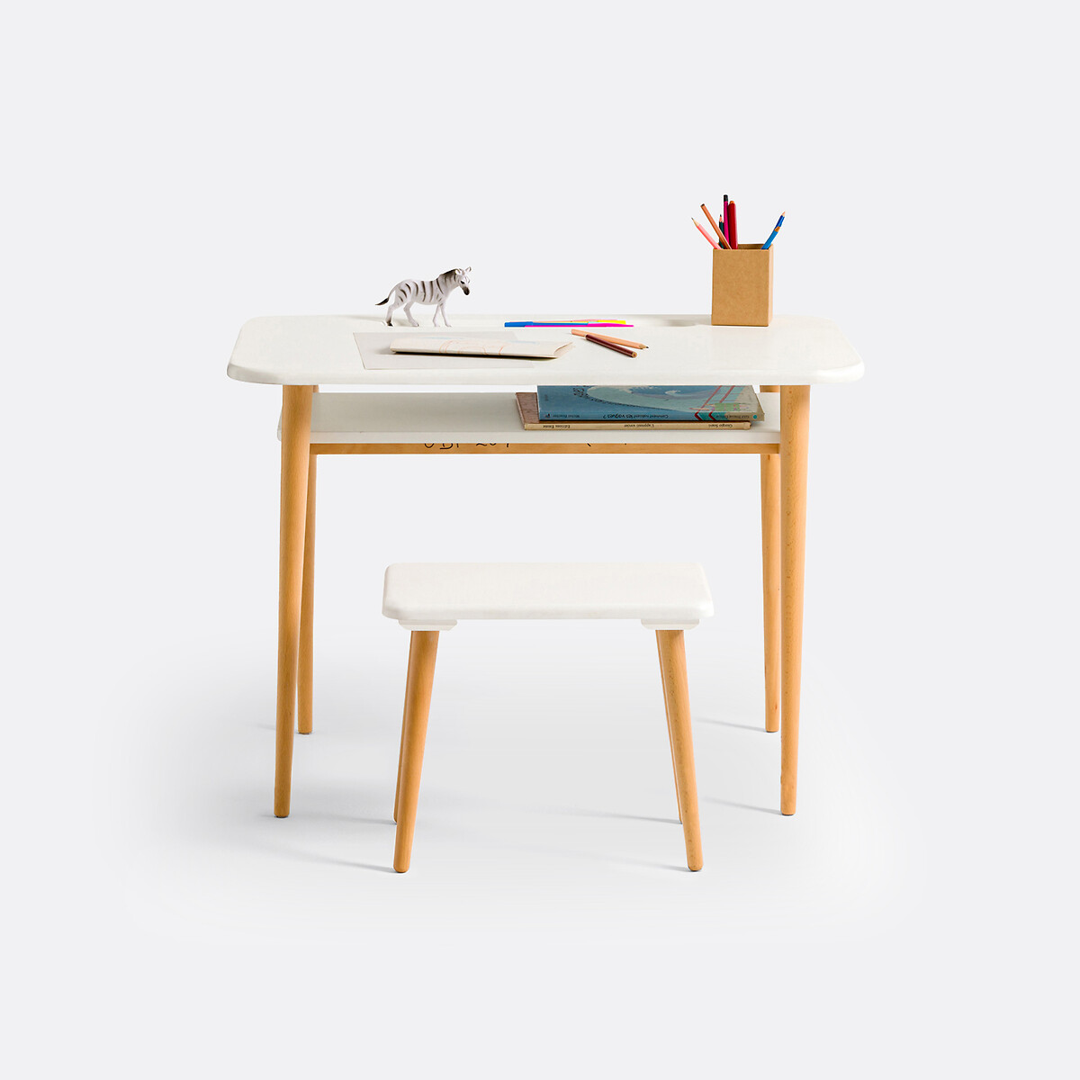 LA REDOUTE INTERIEURS<br>Mesa + sofá, estilo escolar, Jimi