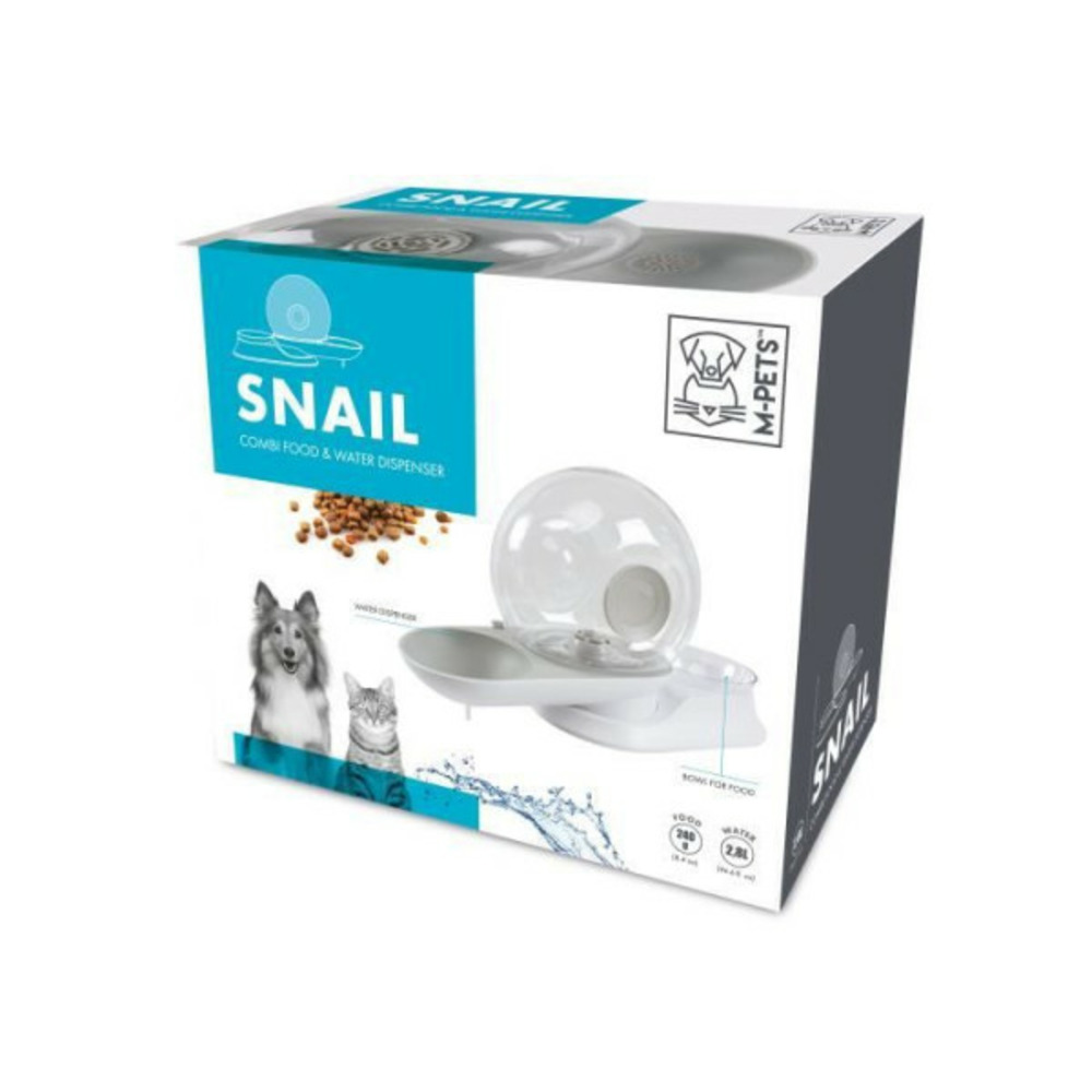 Snail distributeur croquettes + eau (filtre) - 2800 ml + 240 g