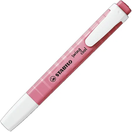 Textmarker - STABILO swing cool Pastel - 4er Pack - Prise von Limette, Kirschblütenrosa, Wolkenblau, Korallrot