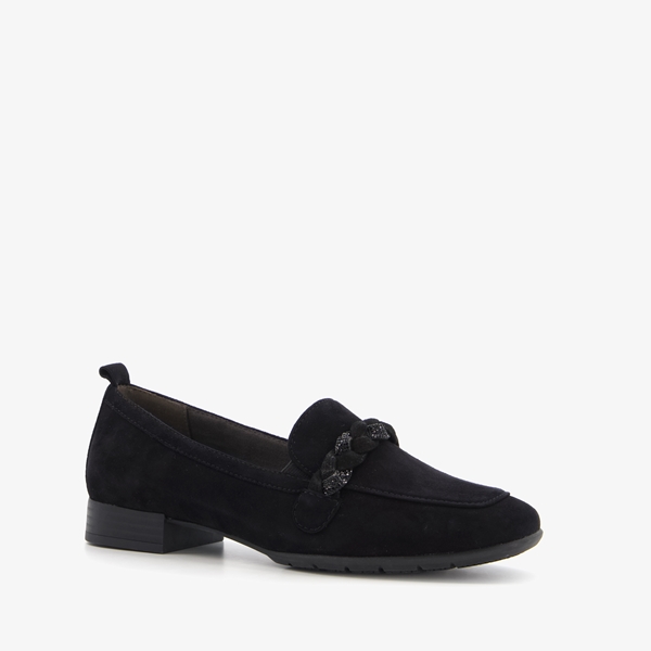 Tamaris Comfort suede dames instappers zwart