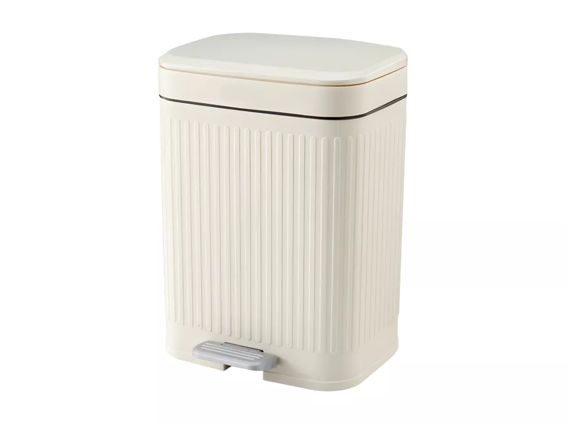 Poubelle à pédale AURA Blanc Plastique 12 L