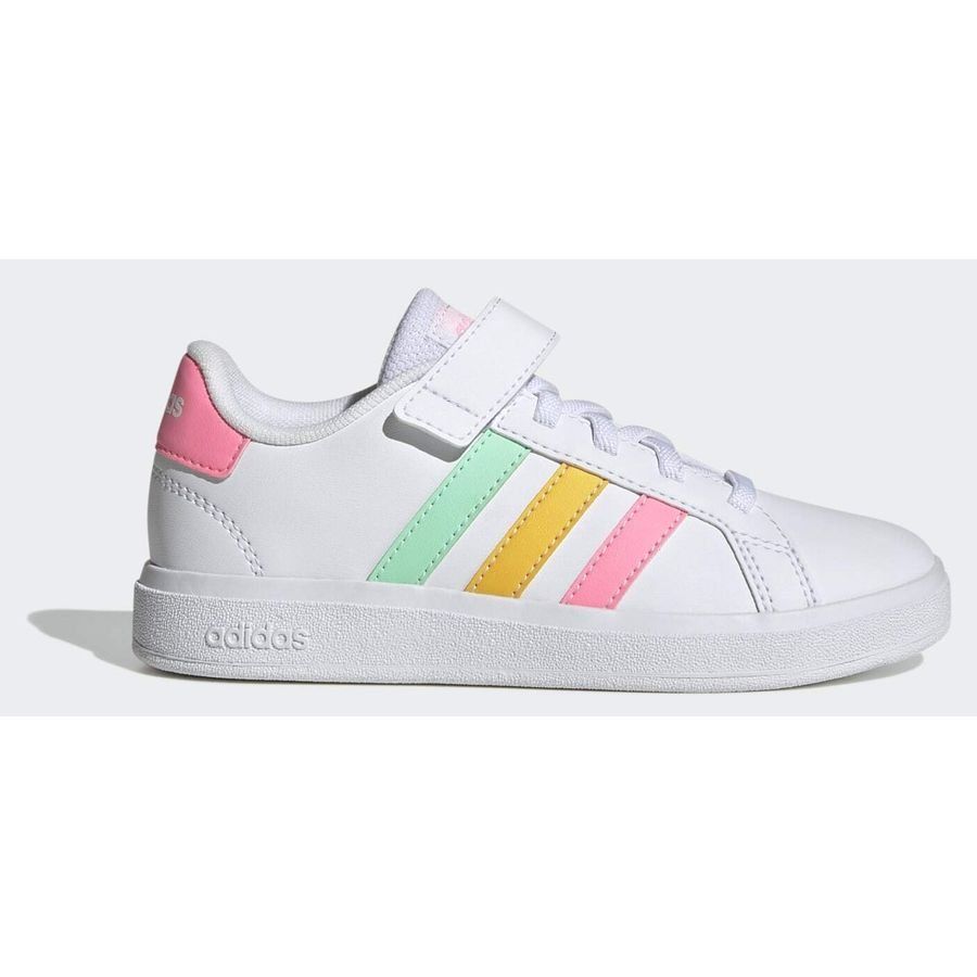 Adidas Chaussure à lacets élastiques et bride sur le dessus Grand Court Court