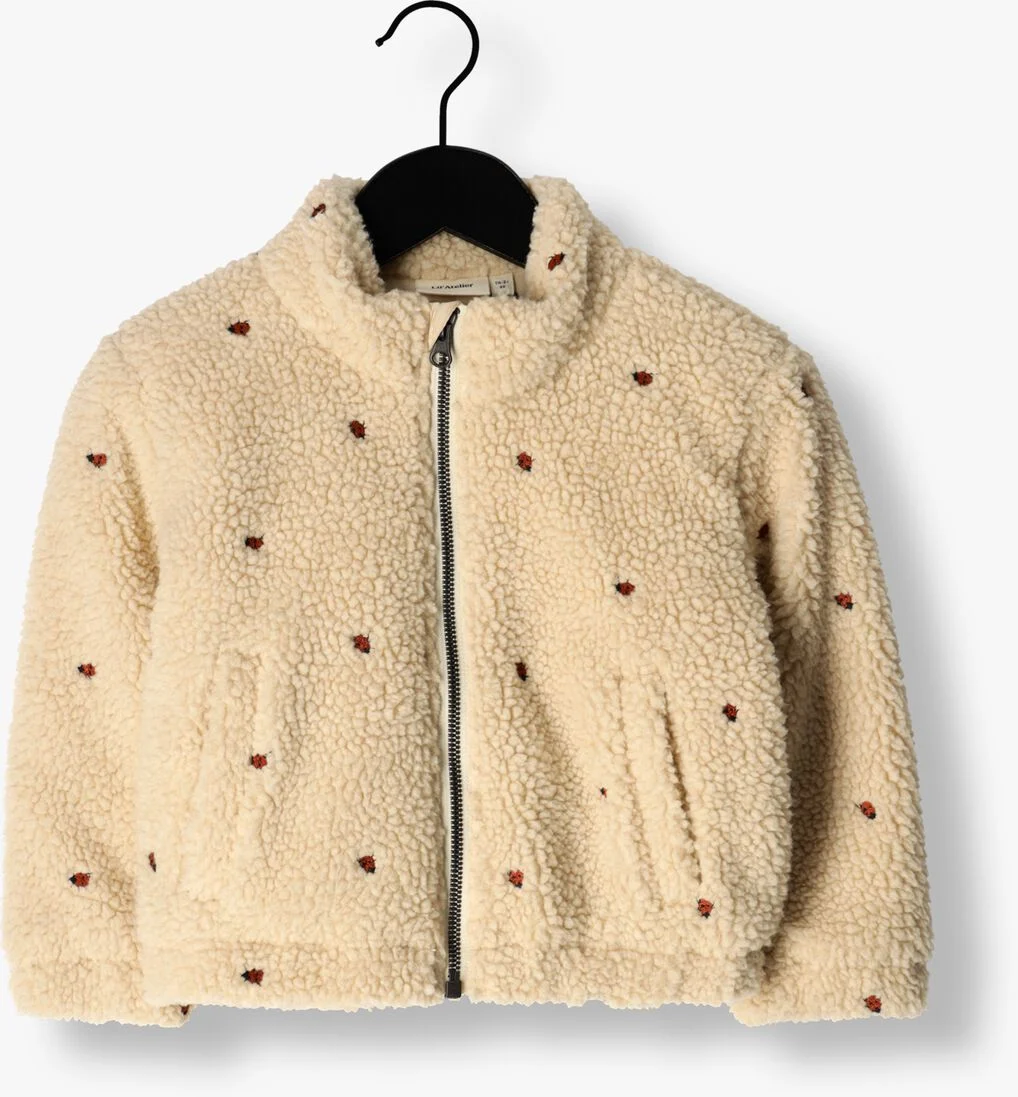 LIL\\' ATELIER ecru lil' atelier teddy jas nmfnalo sherpa loose jacket