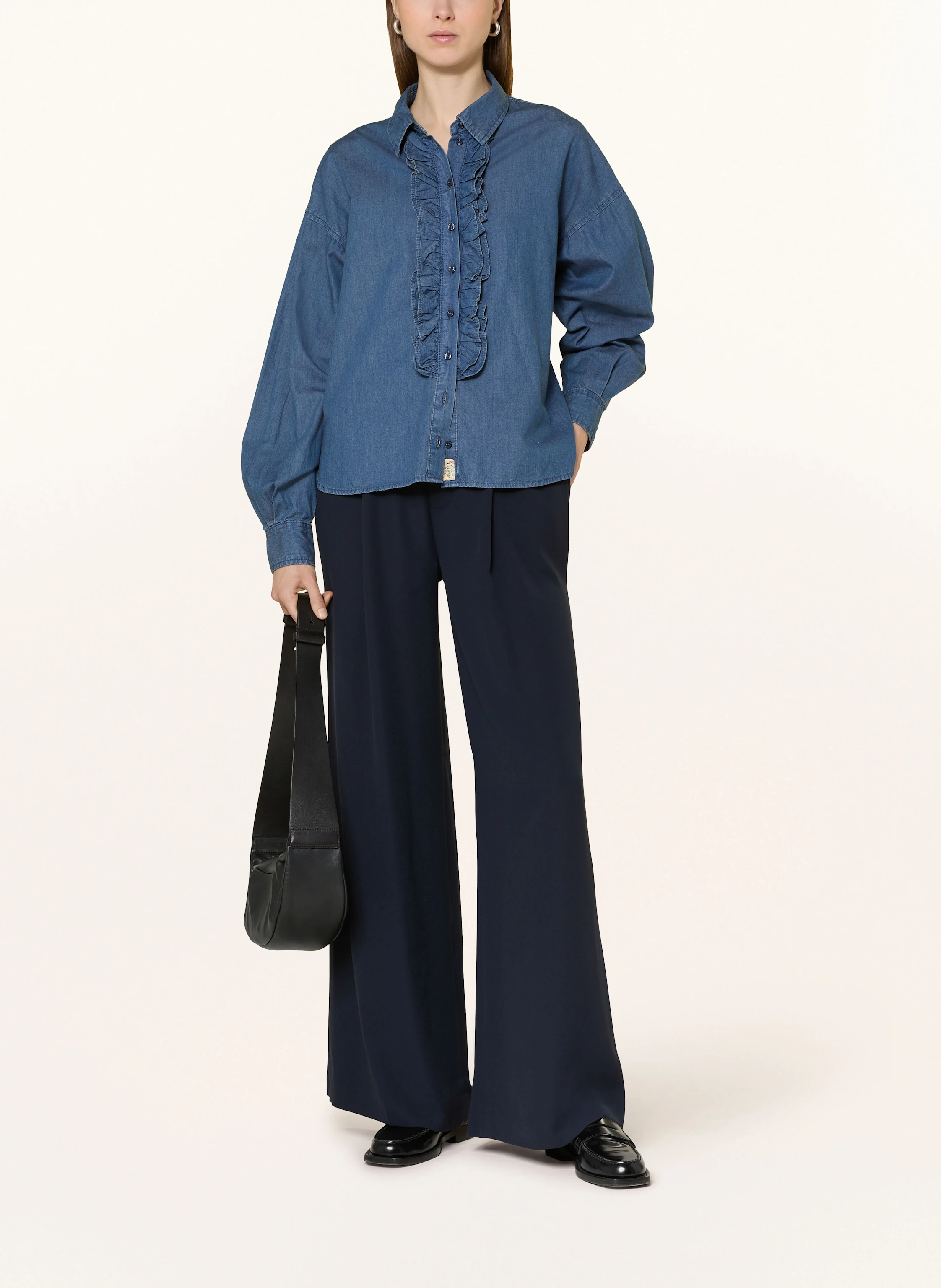 Herrlicher Jeansbluse LYNELLA mit Rüschen