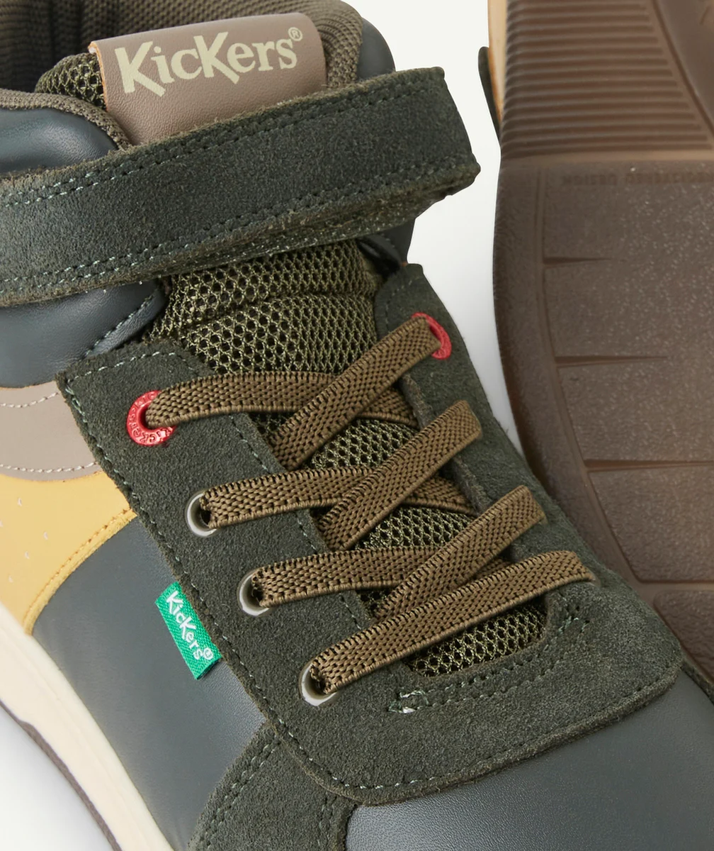 KICKERSCHAUSSURES KICKALIEN GARCON KAKI JAUNE TAUPE
