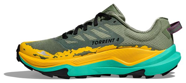Chaussures Trail Hoka Torrent 4 Vert/Jaune/Bleu Femme