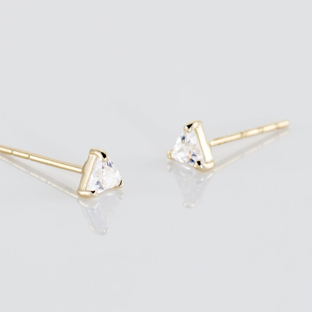 Boucles D'oreilles Puces Achilee Or Jaune Oxyde