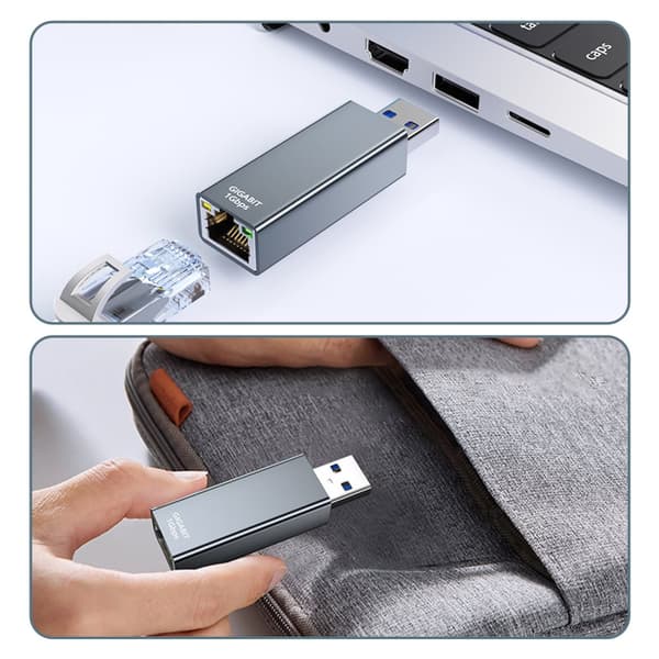 INF USB 3.0 Gigabit Ethernet-kabel til RJ45 nettverkskonverter  0