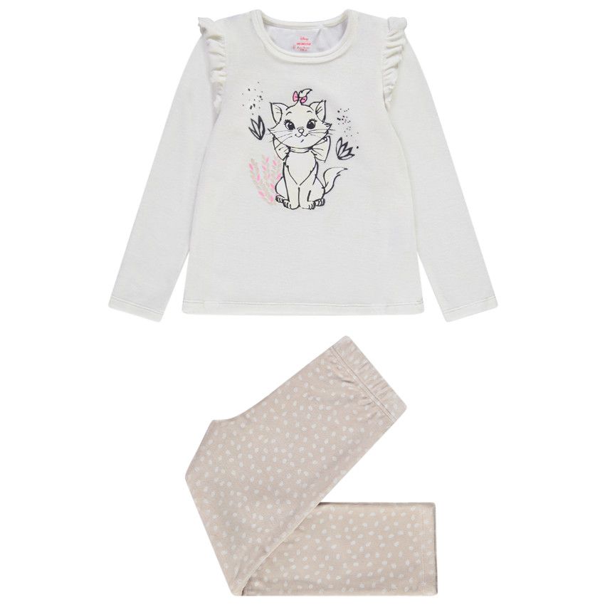 Pyjama en velours Marie Disney pour fille - Ecru