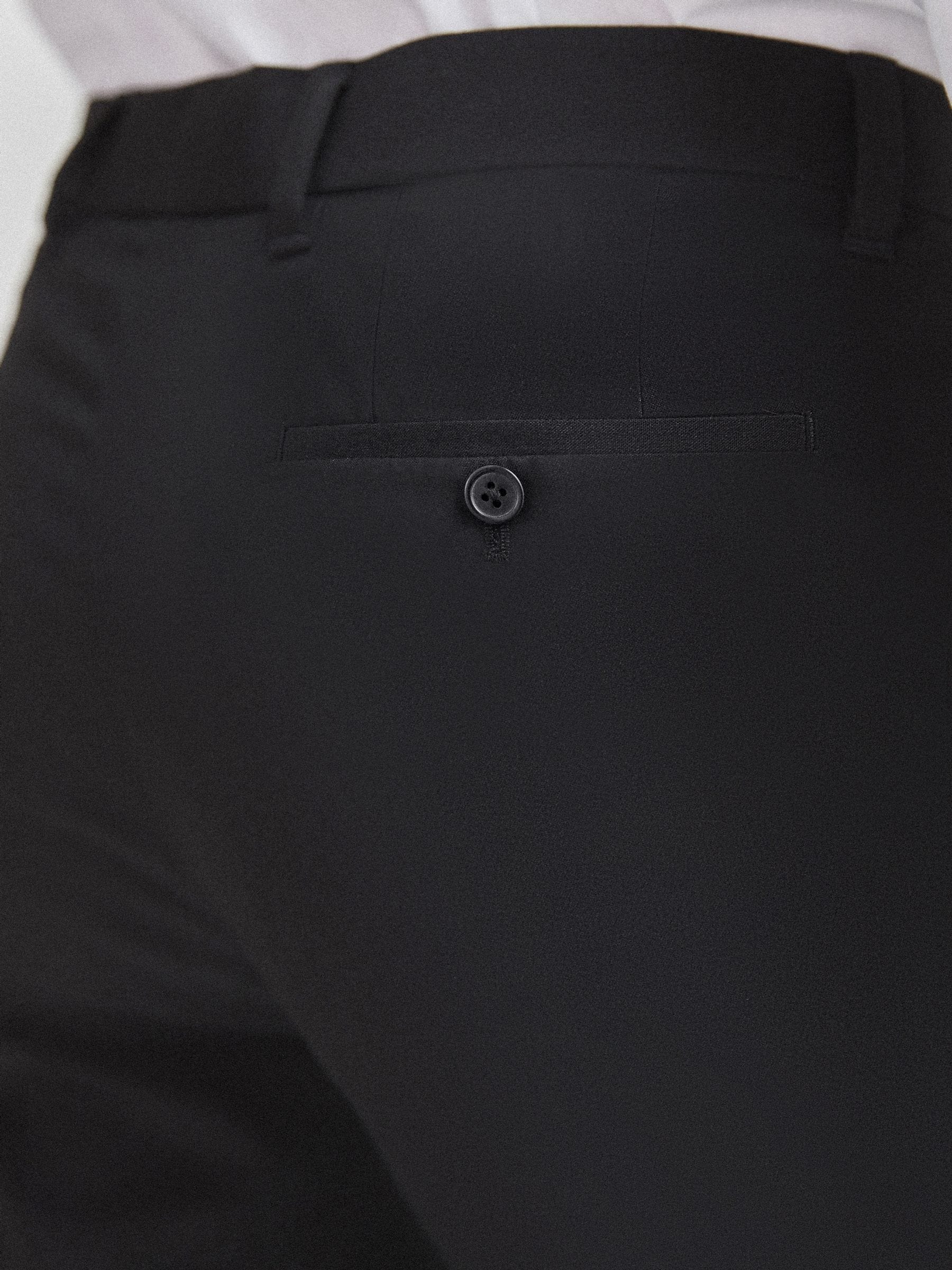 Zwart - Taps toelopende slim-fit - Chique stretchy broek