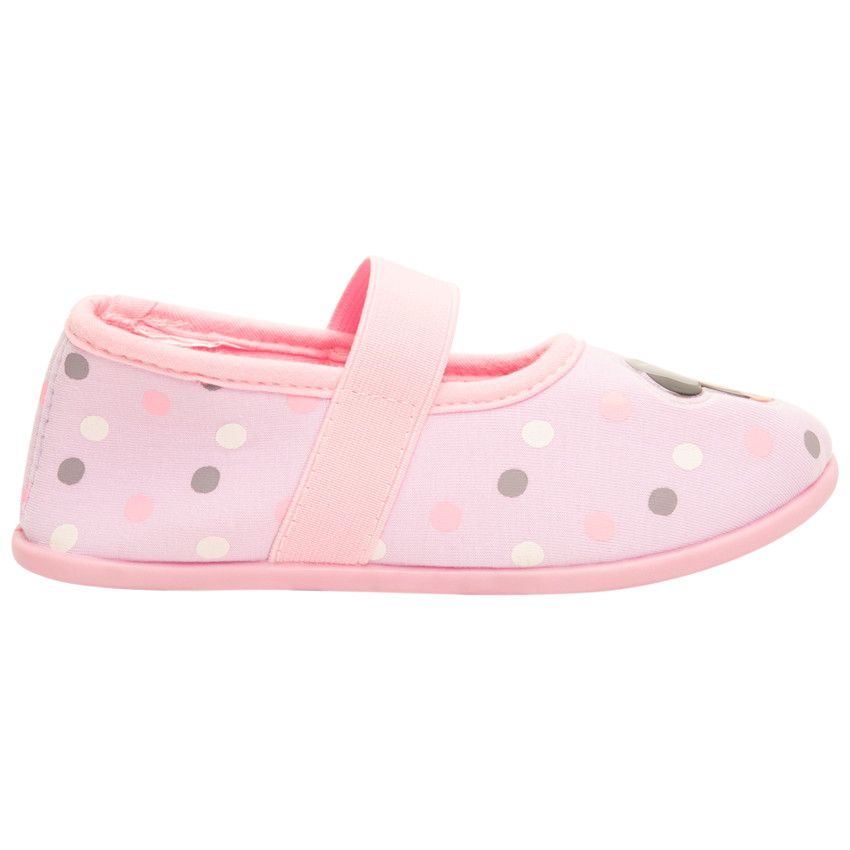 Chaussons babies patch Minnie Disney pour fille - Lilas