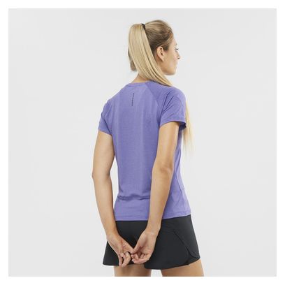 Maillot manches courtes Salomon Cross Run Graphic Violet Femme