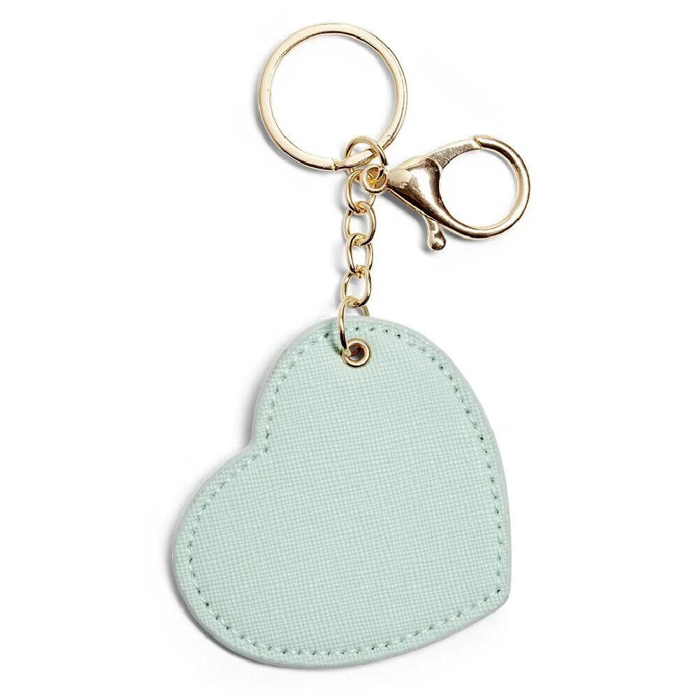 Porte clé coeur simili - 3 coloris