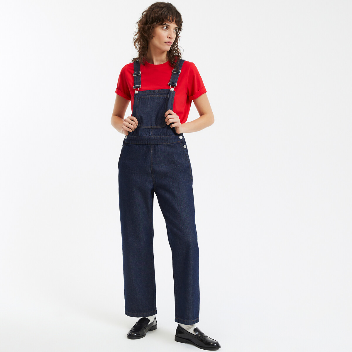 COLEÇÃO LA REDOUTE<br>Jardineira jeans com alças