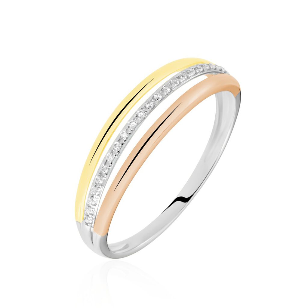 Bague Or Tricolore Vanadis Diamants