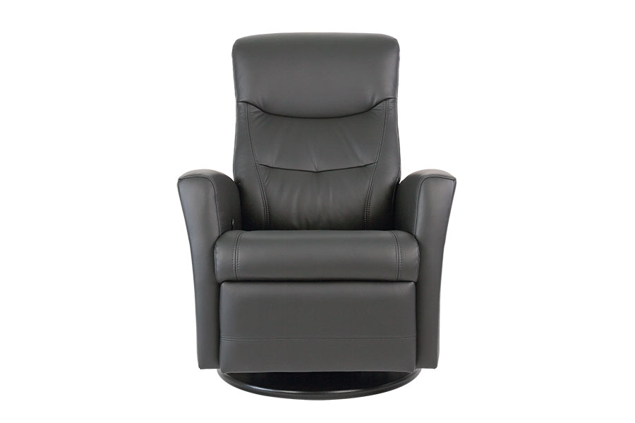 King recliner NL hud/PU 101 sort. størrelse