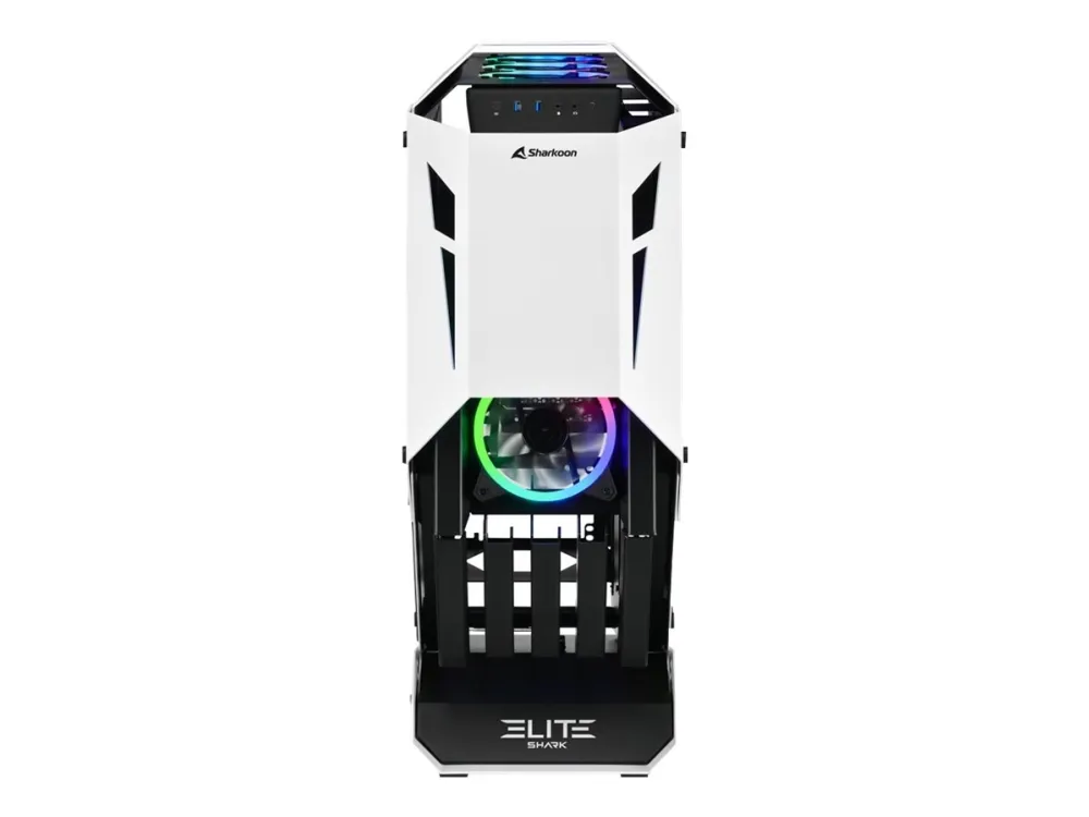 Sharkoon Elite Shark CA700 - Mid tower - ATX - sidepanel med vindue (hærdet glas) - ingen strømforsyning - USB/Lyd