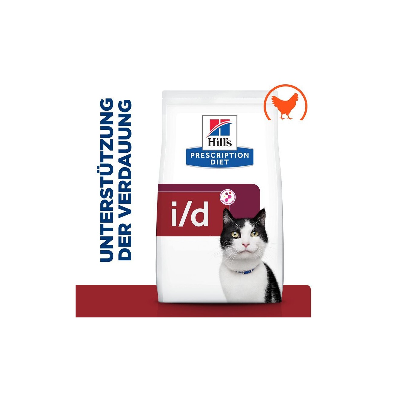 Hill's Prescription Diet i/d Trockenfutter für Katzen mit Huhn, Adult, zur Unterstützung der Verdauung 1,5 kg