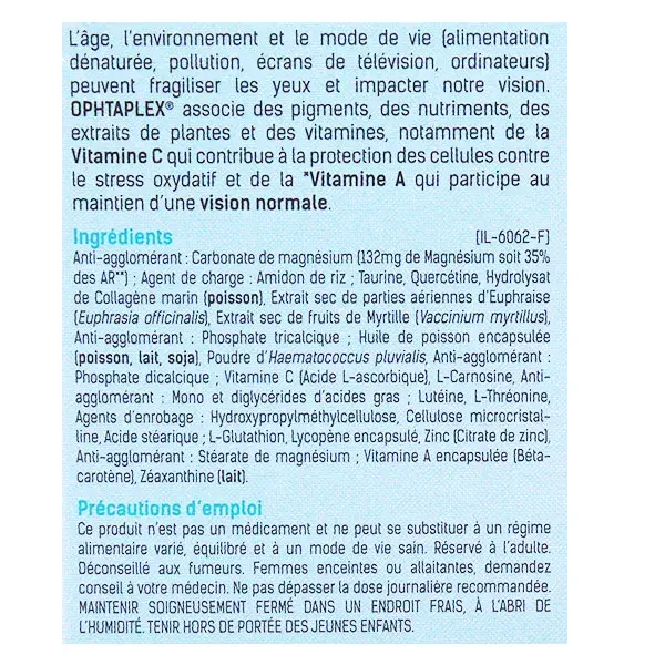 Santé Verte Ophta'Plex 30 comprimés
