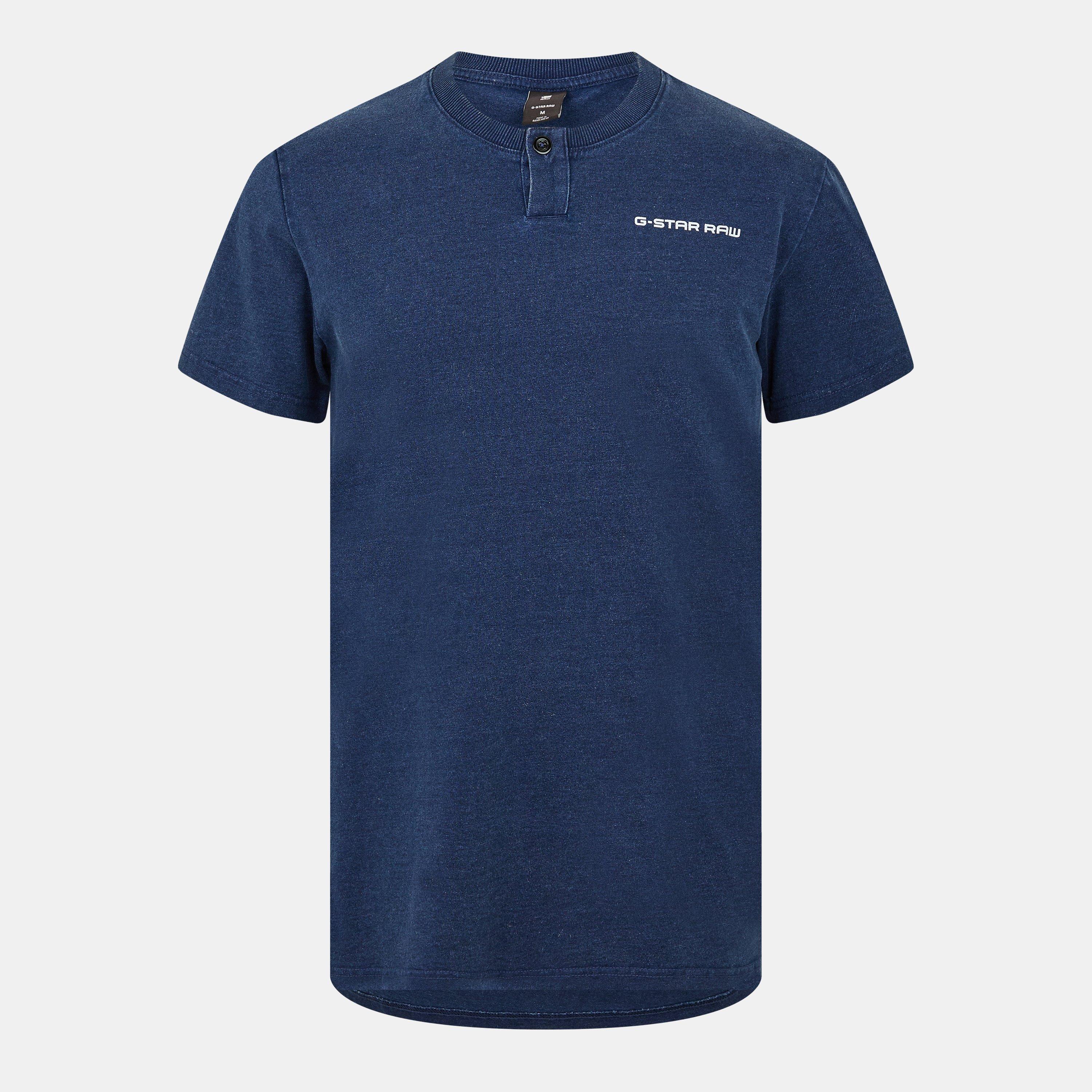 G Star Indigo Henley T Shirt