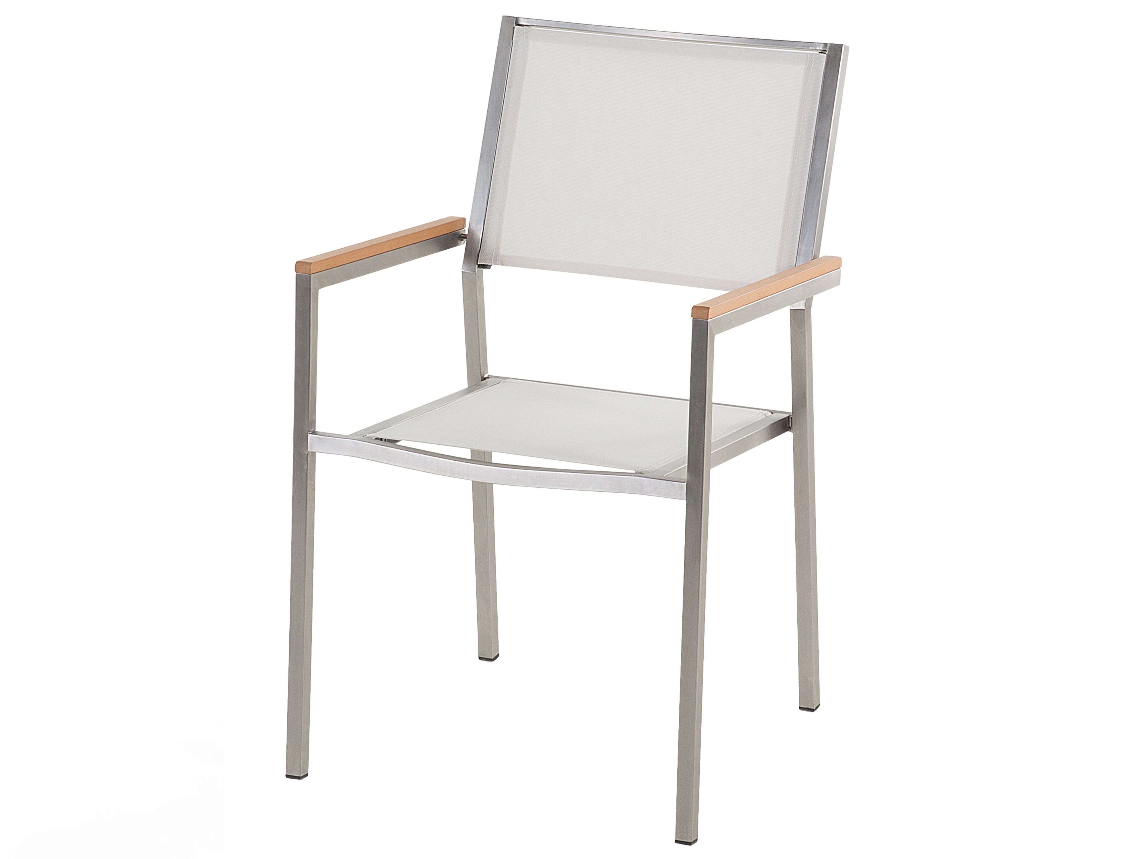 Tuinset 4-zits COSOLETO/GROSSETO Veiligheidsglas Marmereffect Wit marmer