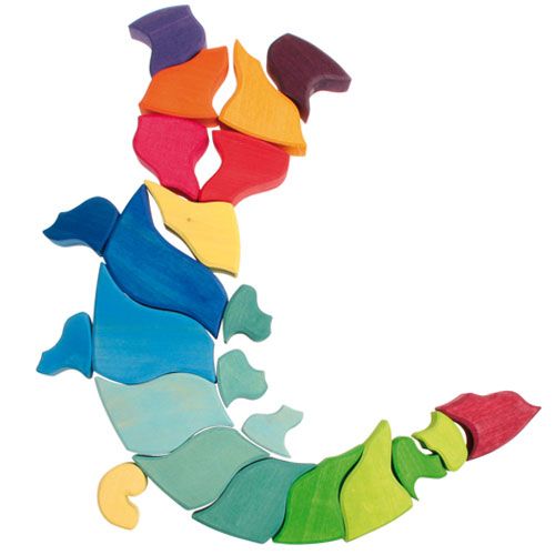 Grimm's houten blokkenpuzzel ammoniet - 23st