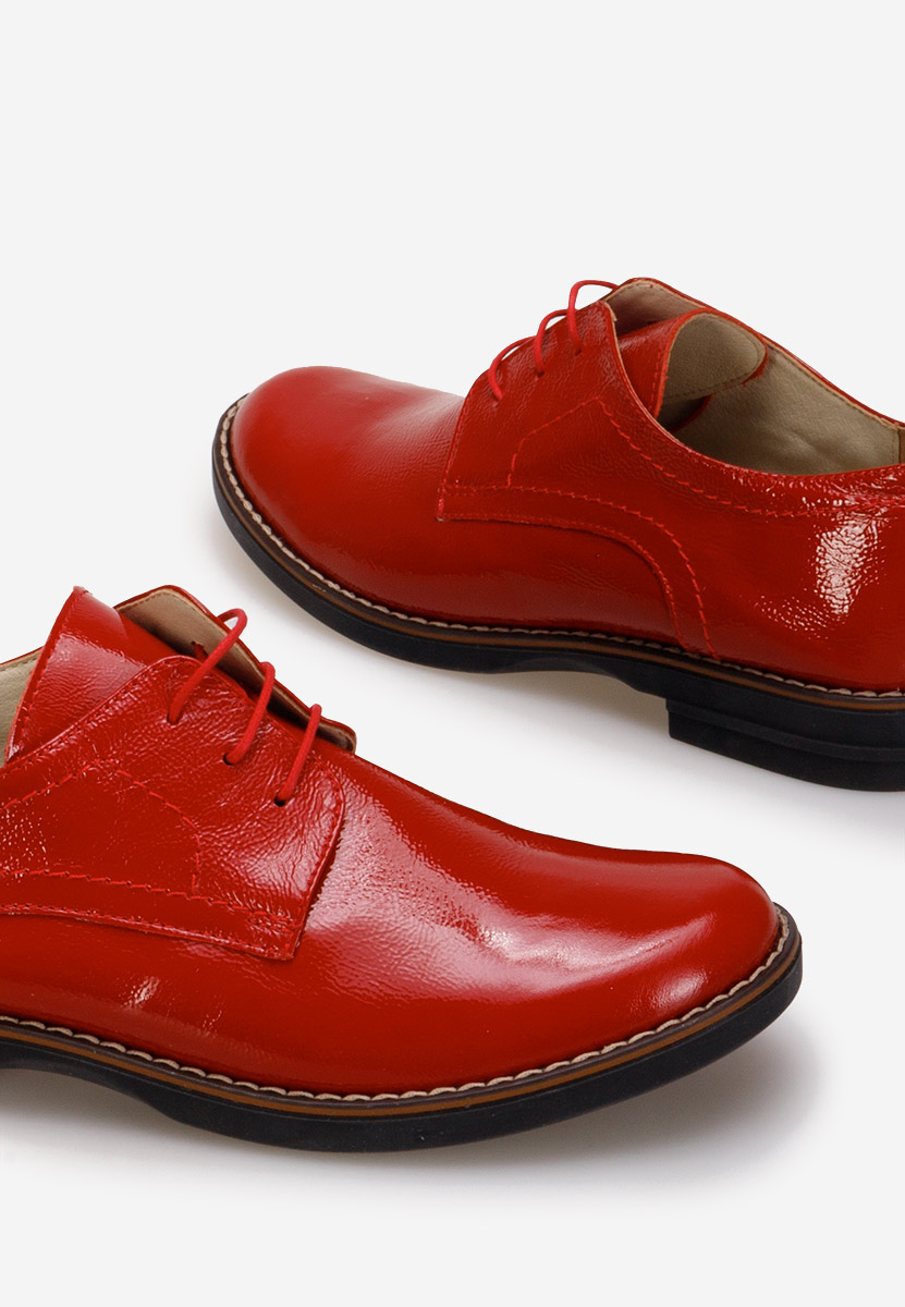 Chaussures derby en cuir rouges Otivera V3