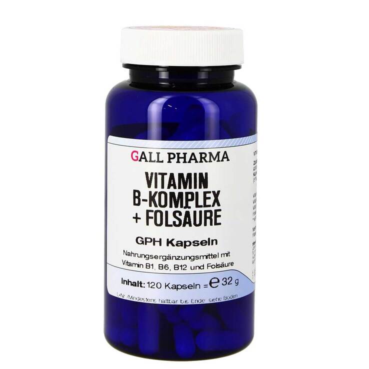 Vitamin B Komplex + Folsäure GPH Kapseln, 120 St