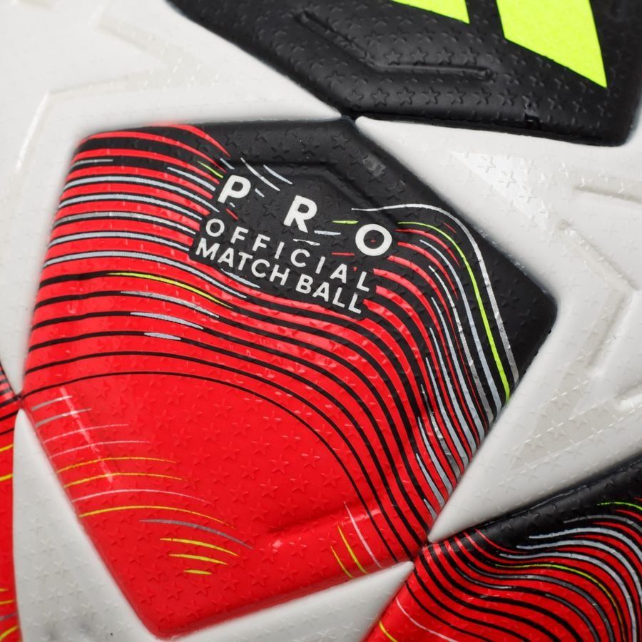adidas Ballon Pro Champions League 3. 2024/25 Ballon de Match - Blanc/Lucid Red/Lucid Lemon/Argenté