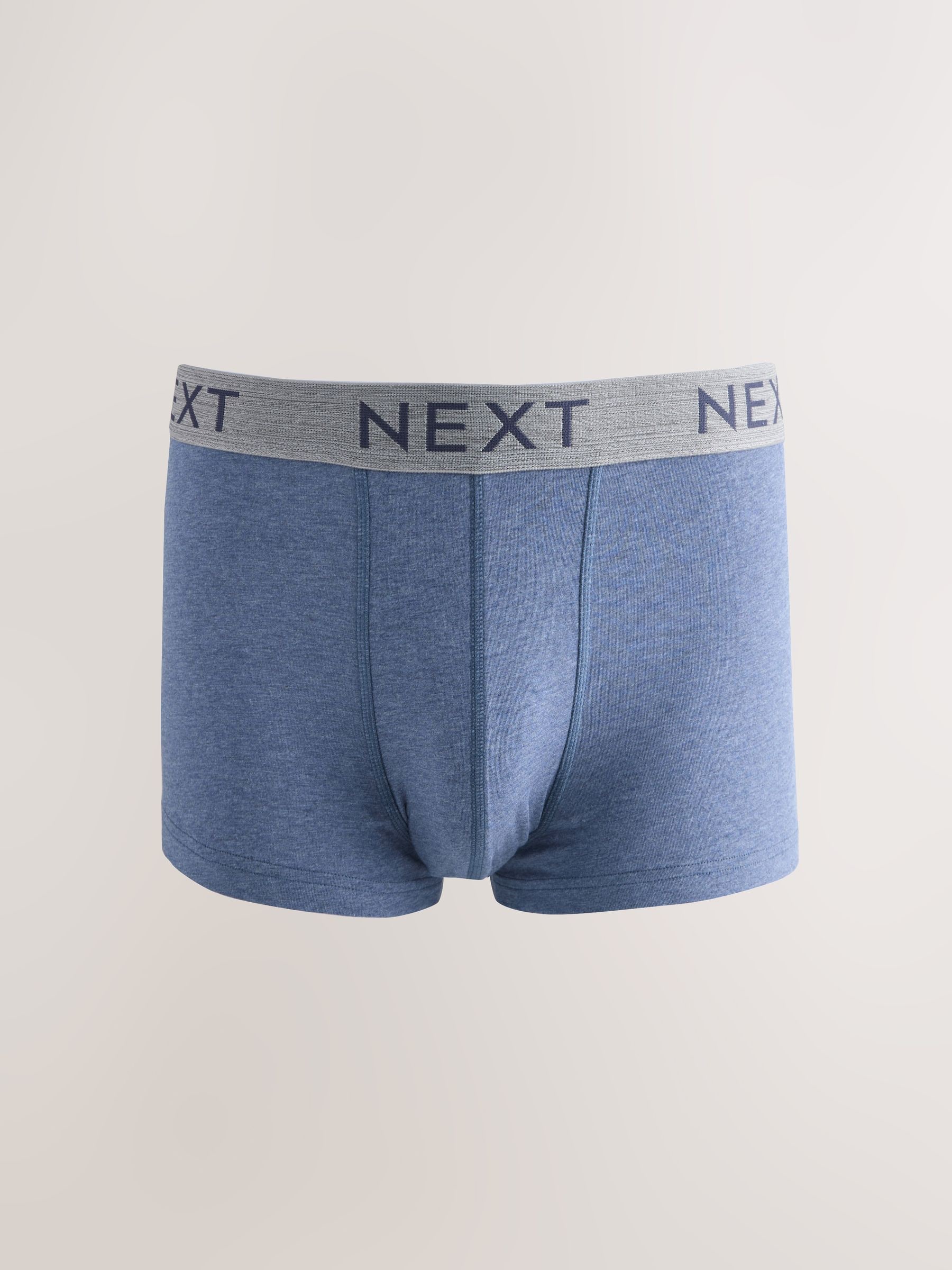 Gemêleerd blauw/grijs - Hipster boxers van katoenrijke mix