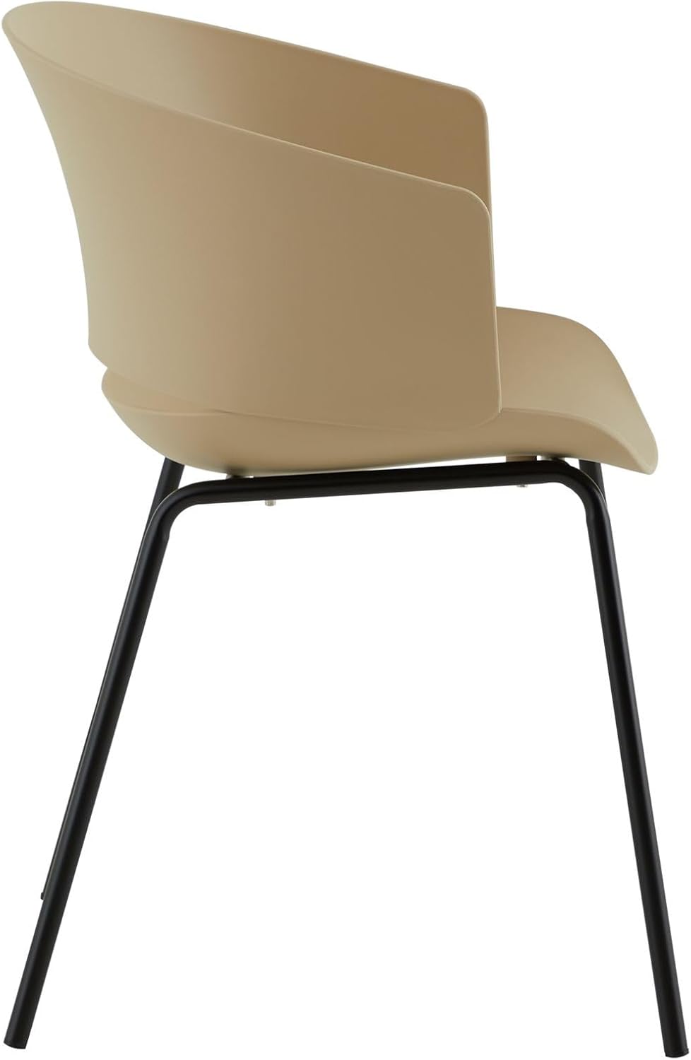 IDIMEX Gartenstuhl NIVEL im 4er Set aus Alu und Kunststoff in beige, schlanker Terrassenstuhl aus Polypropylen und Metall, Sitzschale UV-beständig