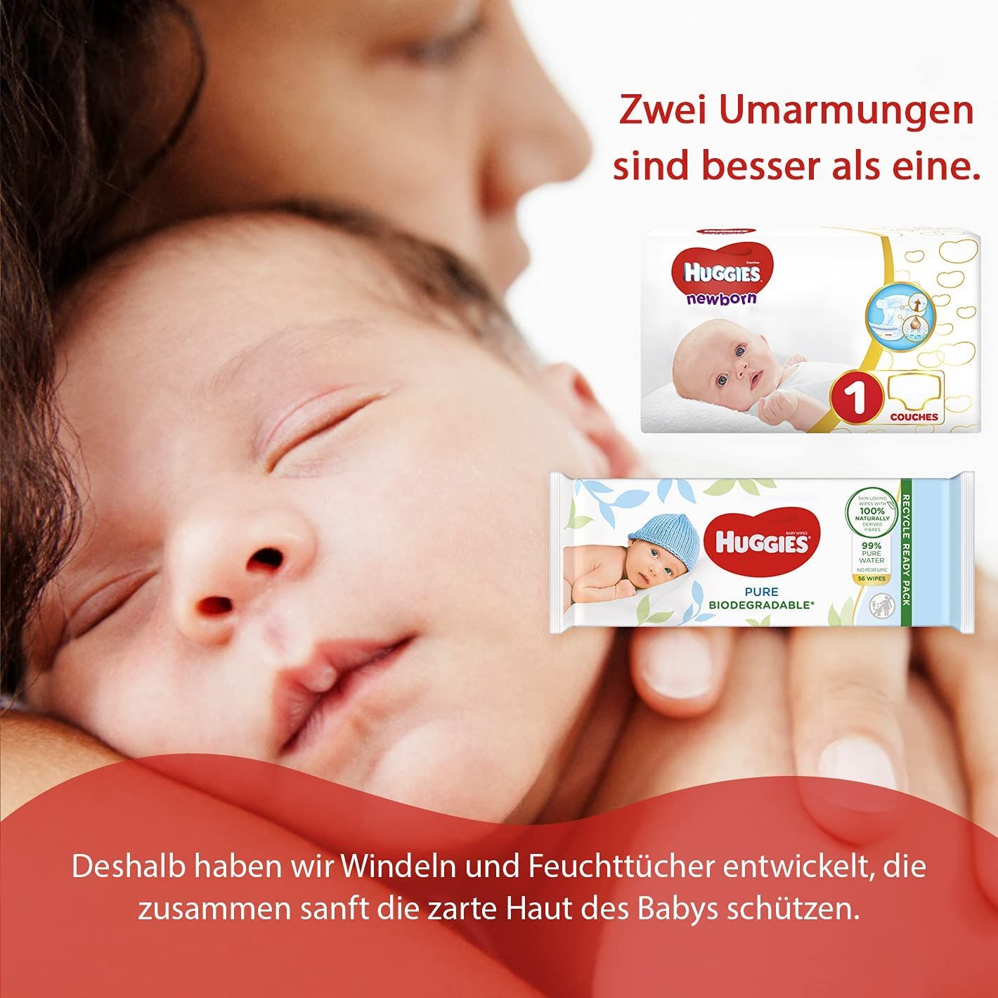 Huggies Feuchttücher Baby Wipes Babytücher Natural Sensitive
