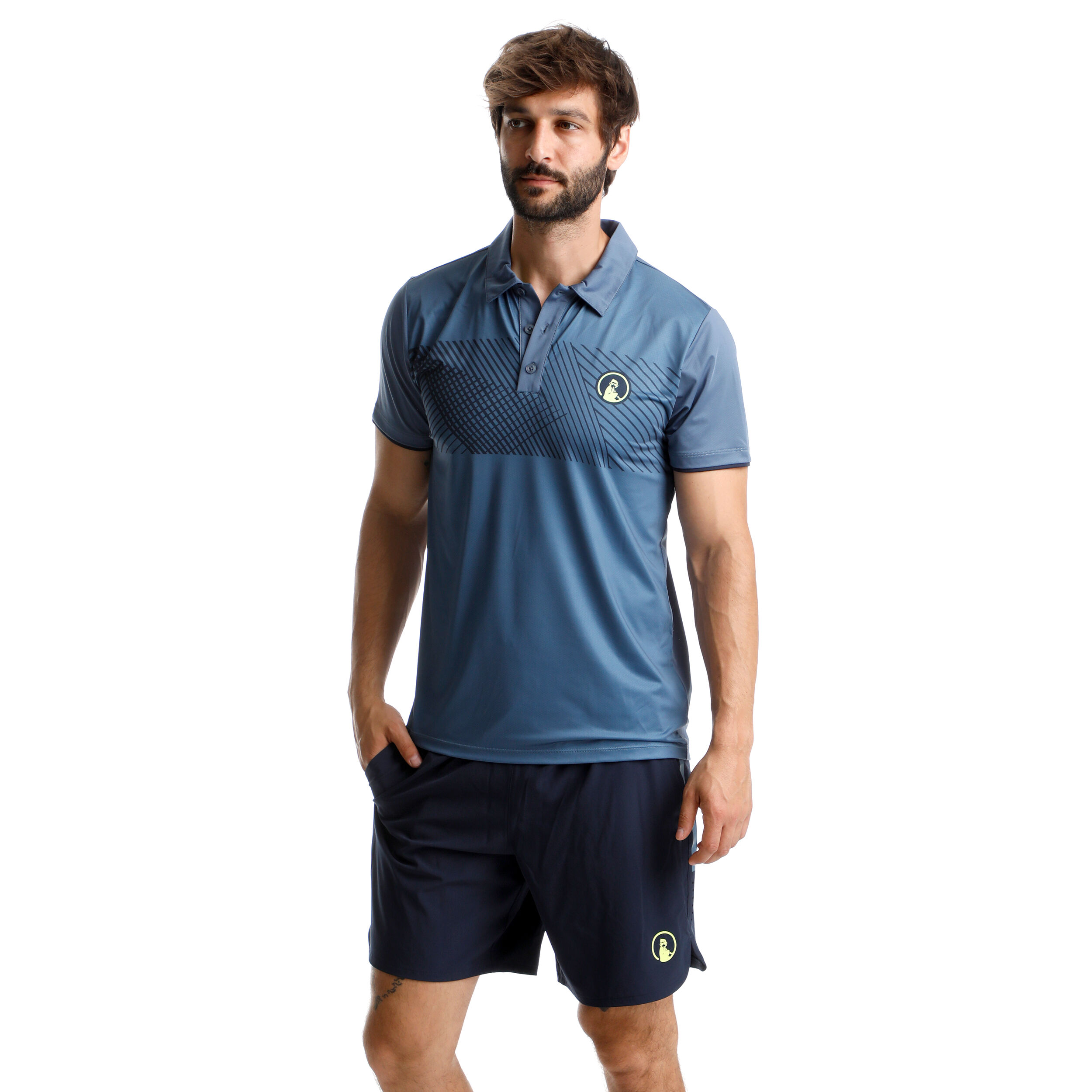 Quiet Please Perspectives Tournament Polo Hommes - Bleu
