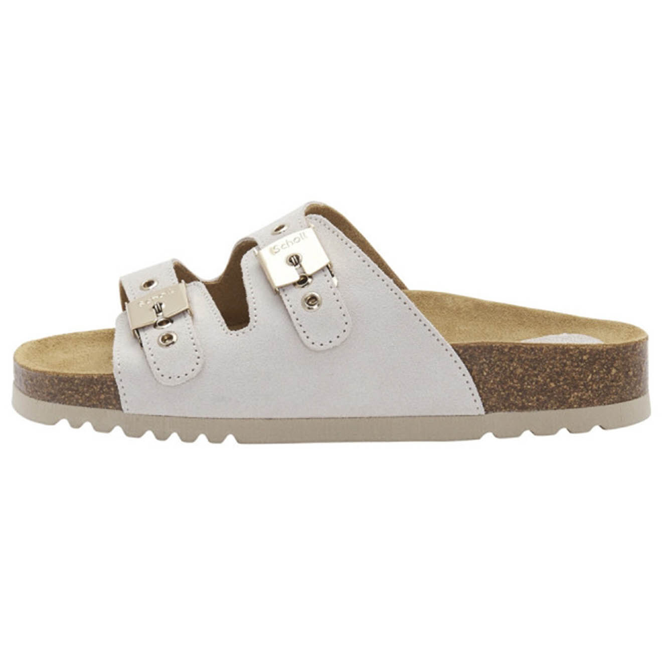 Scholl Mules en Velours de Cuir Alba beiges