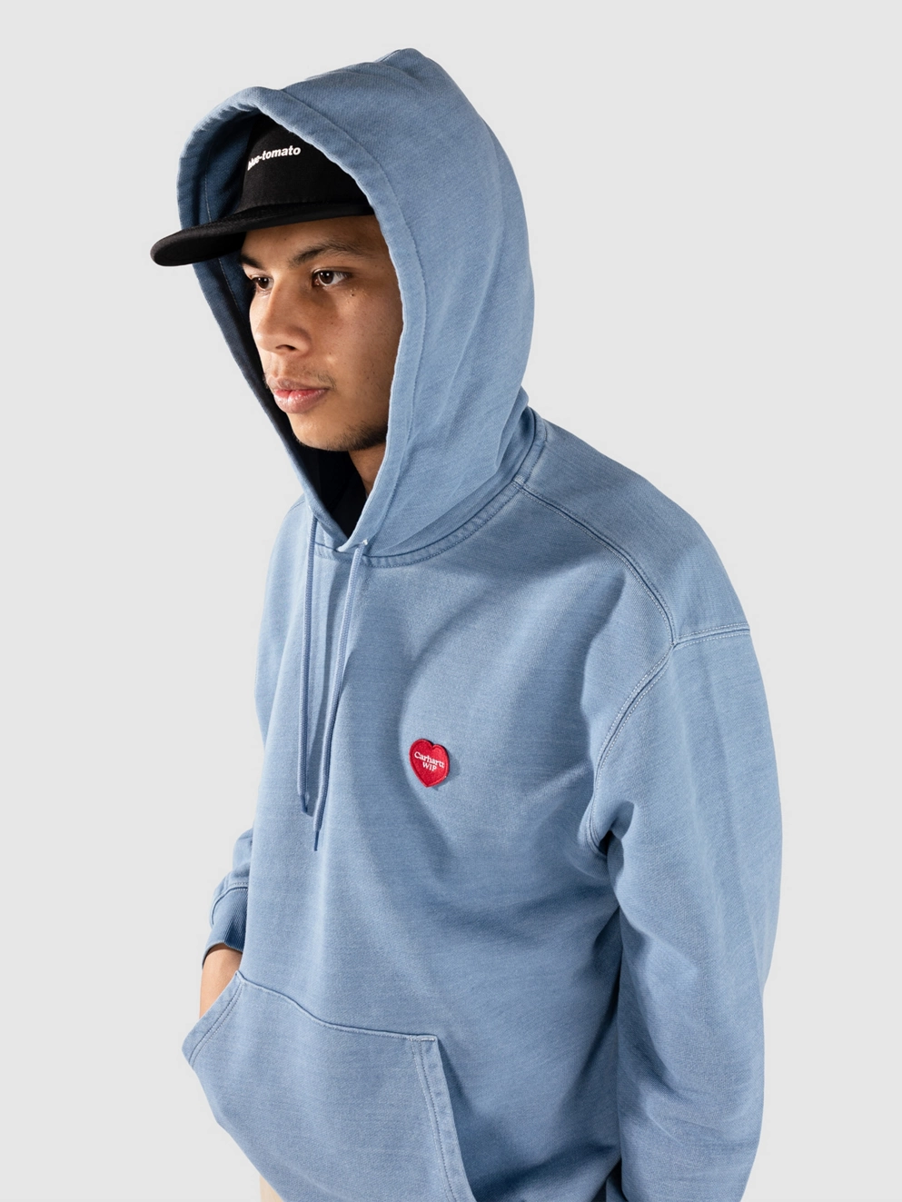 Carhartt WIP Ingo Hoodie light blue/garment dyed