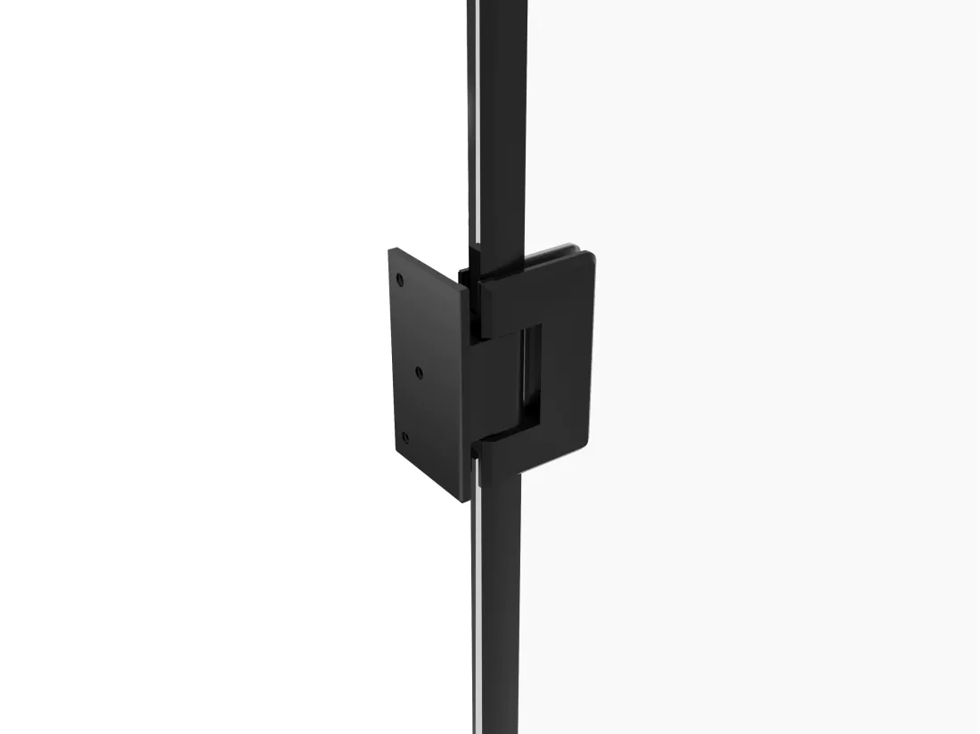 Porte réversible sans bâti en verre trempé - Noir - H204 x L83 cm - MASERU