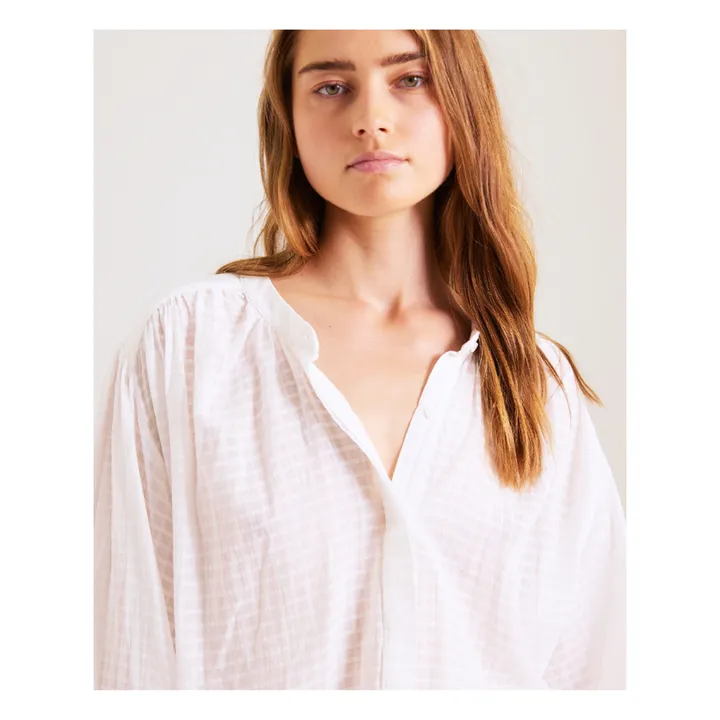 Sacrécoeur Blouse Lena Carreaux | Blanc