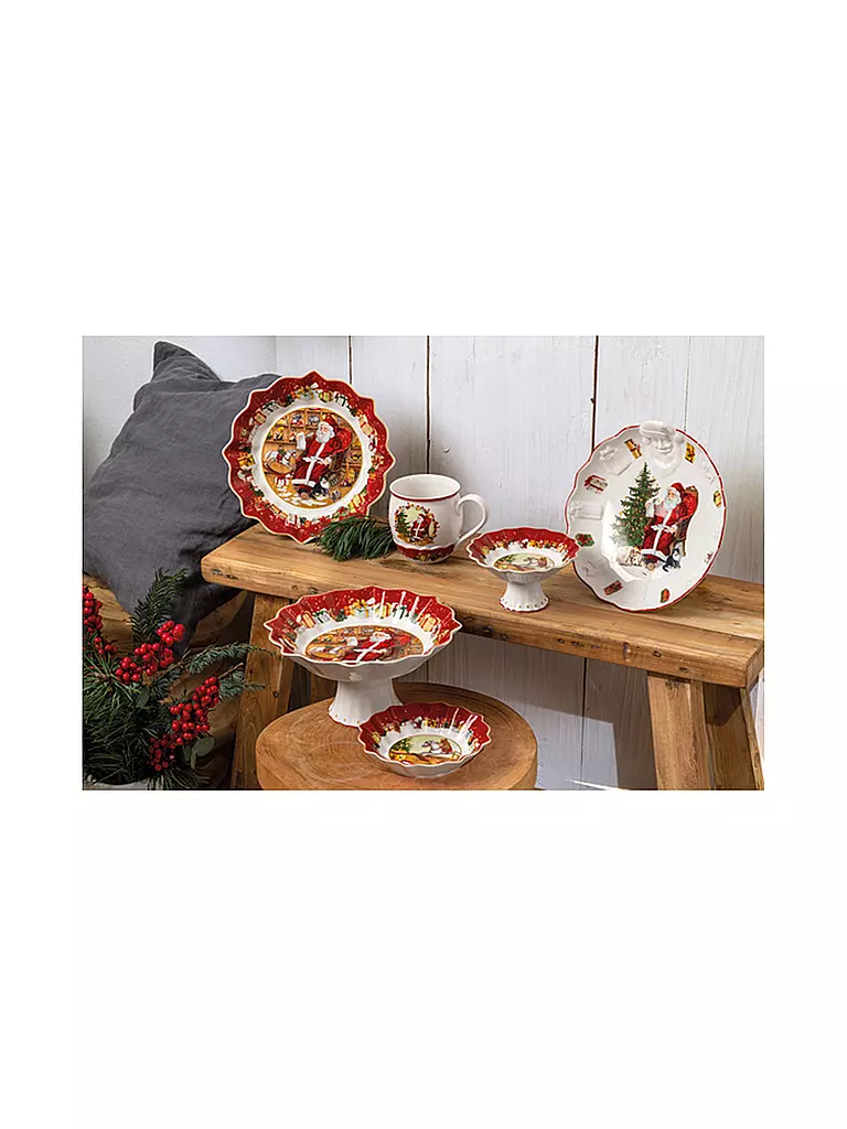 VILLEROY & BOCH Toy's Fantasy Schale mit Santa Relief, 24x25x4,6cm bunt