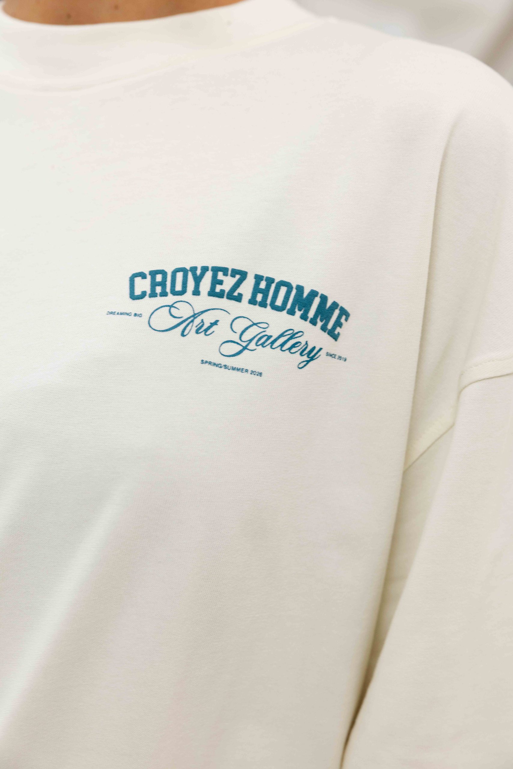 Croyez Art Gallery Longsleeve Dames Gebroken Wit