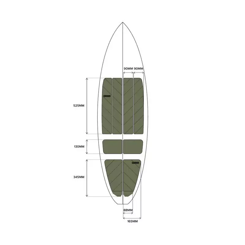 Pad surf MYSTIC Ambush Full Deckpad Classic Shape Army