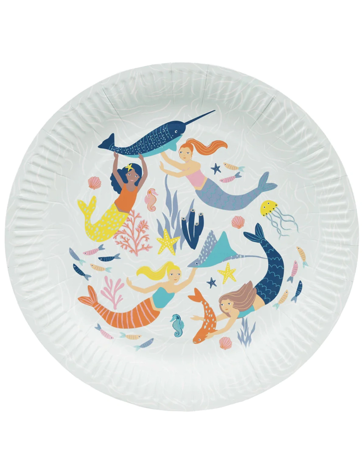 Pappteller MAKE WAVES (23cm) 8er-Set in bunt