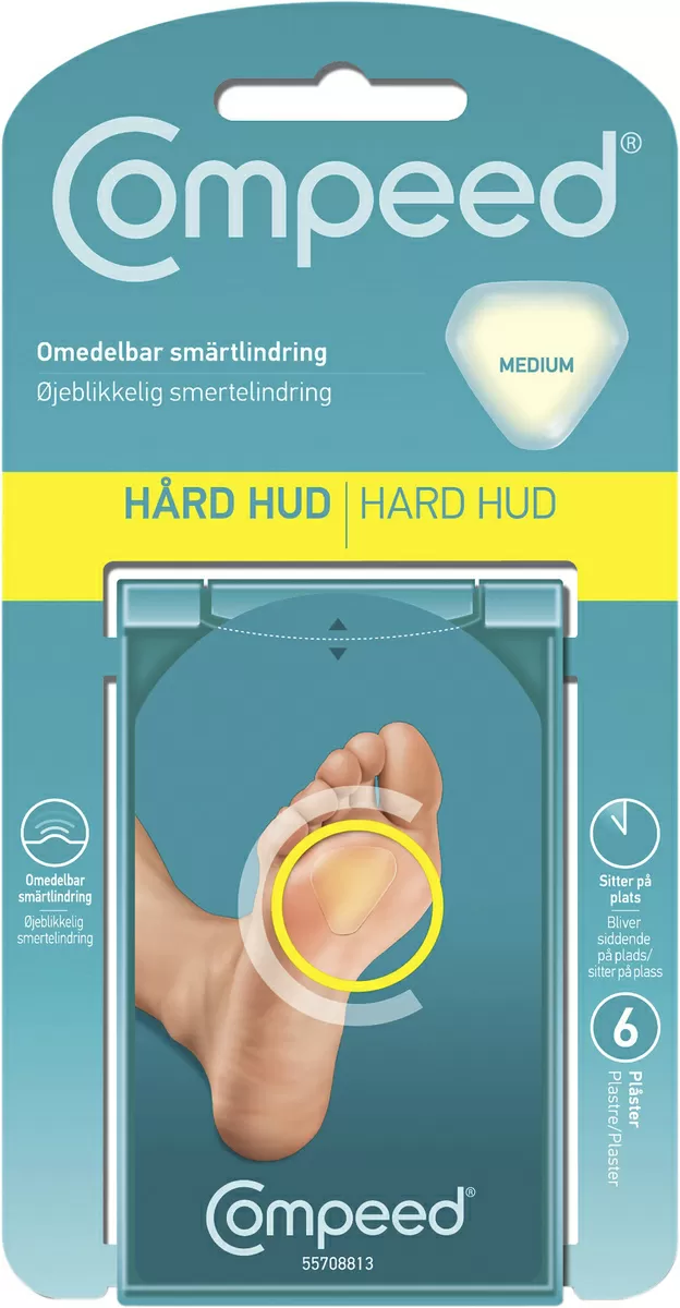 Compeed til hård hud, medium - 6 stk.