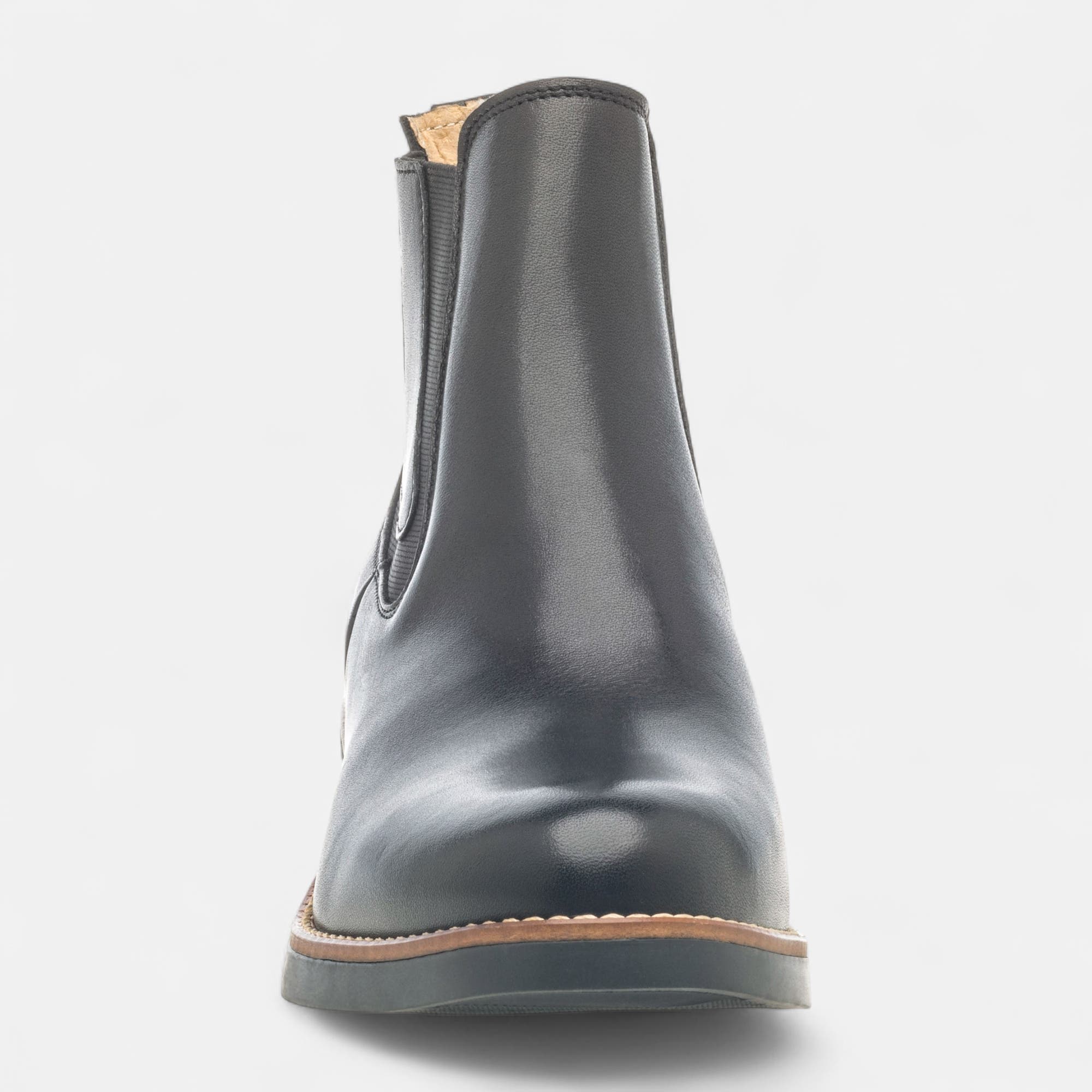 Boots chelsea Femme en cuir noir