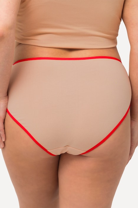 Midislips, 5er-Pack, farbige Kanten
