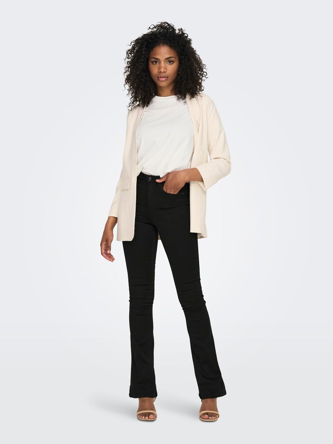 ONLROYAL Hohe Taille Ausgestellt Jeans Black