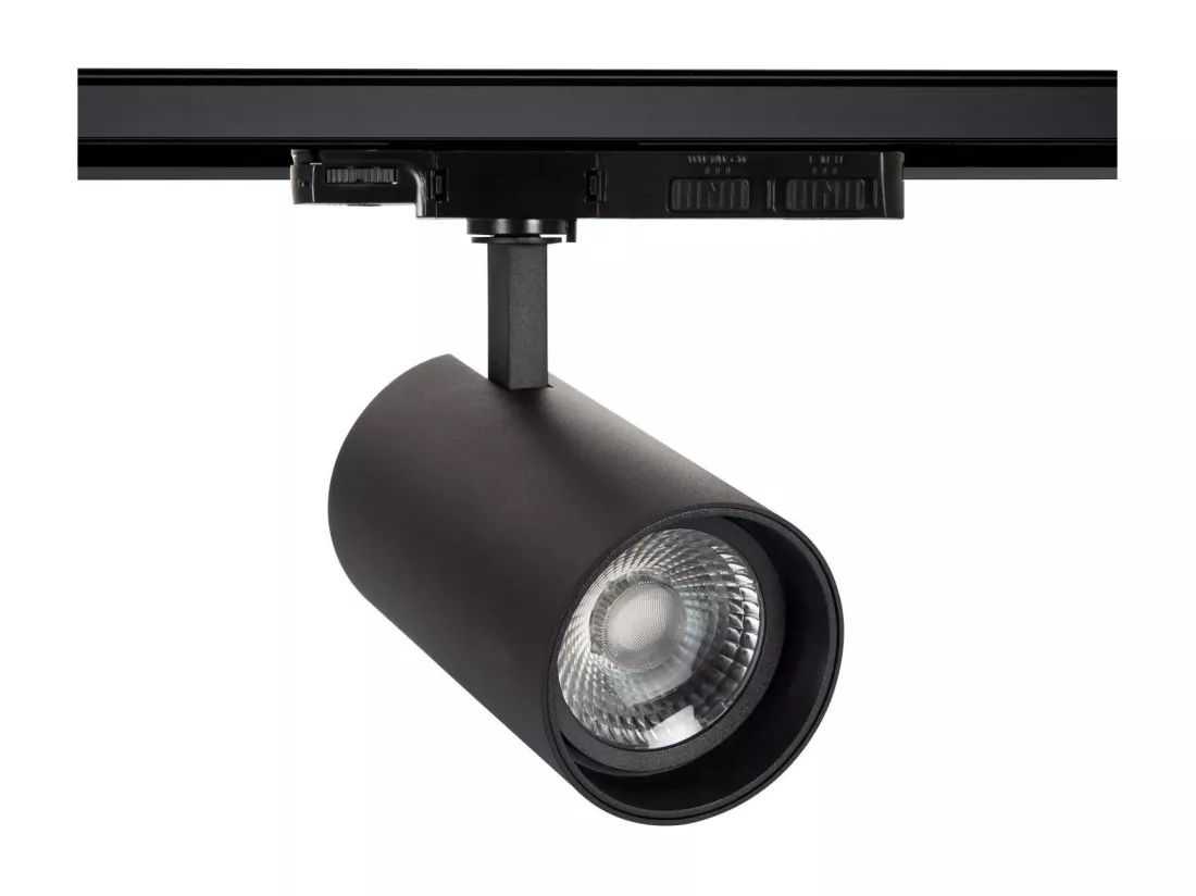 Spot LED sur Rail Triphasé 30-35-40W Lumo CCT Noir Sélectionnable (chaud-neutre-froid)