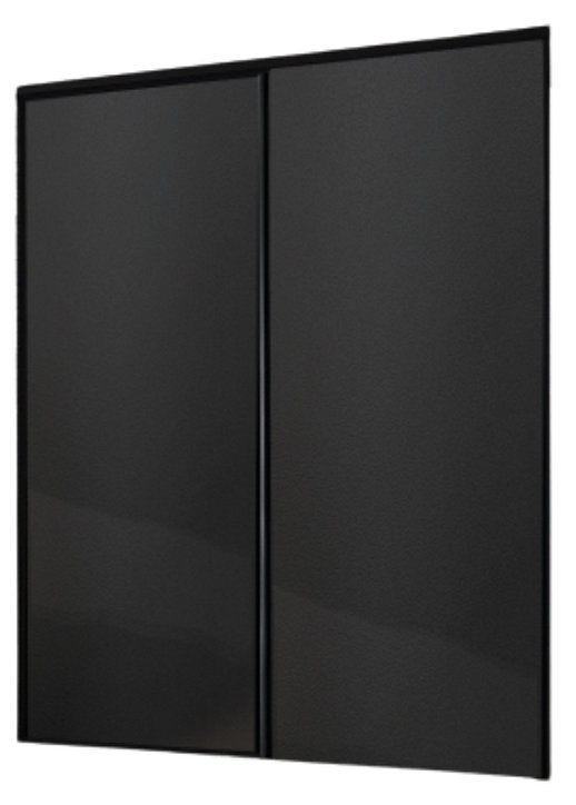 Lot de 2 portes de placard coulissantes décor noir 180 x 250 cm