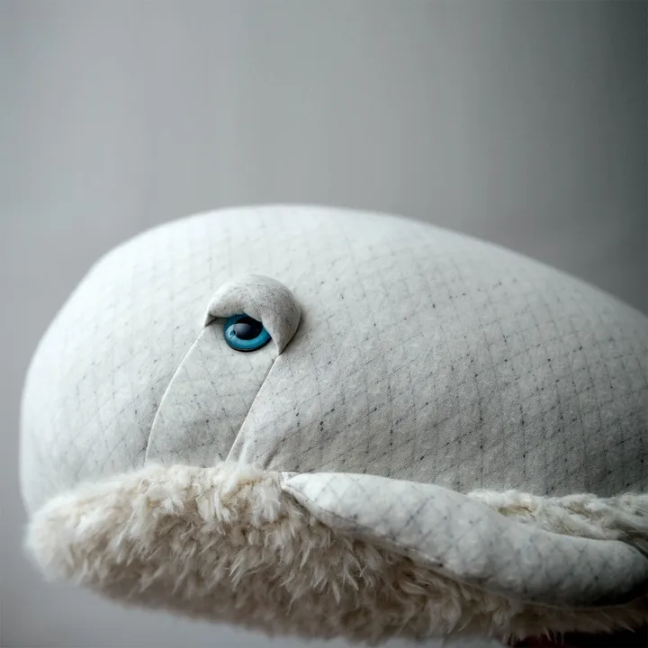 Bigstuffed Peluche géante baleine Albino 82 cm | Blanc